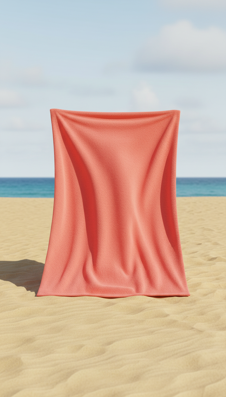 Oversized Sunset Coral Microfiber Towel